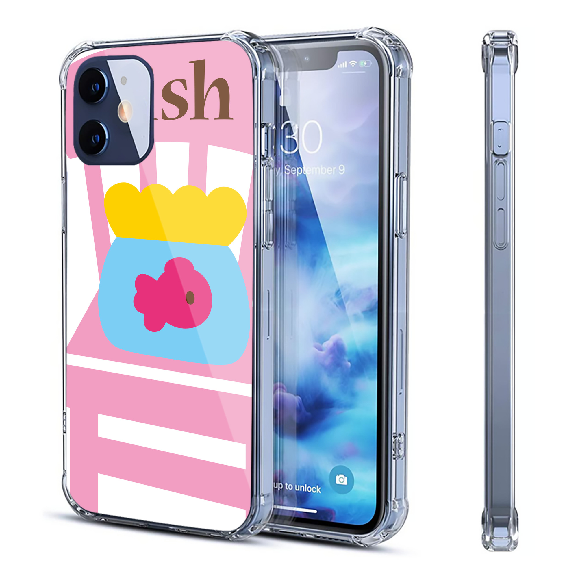 （画像用） Hello Kitty ハローキティ 【iPhone 12シリーズ対応】透明スマホケース（クリアソフトケース）